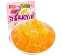 Mango Gummies, Sweet and Sour Fruit Flavored Gummies, Durian Passion Fruit Mixed Candies, Office Candies, Chinese Snacks, Leisure Snacks (Passion fruit gummies,1 bag)