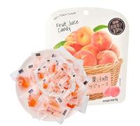 Mango Juice Gummies, Mango Snacks, Mango Juice Candy, Individually Wrapped, Fruitilicious Juicy Candy, Gummy Sweets,Soft Chewy Candy,Vegan Sweets, Fruit Vegetarian Sweets (Peach flavor,8bags)