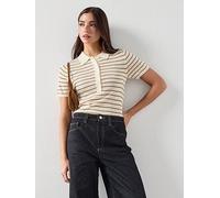Mango Knitted Polo-neck Sweater, Beige, Size Xs, Women Beige