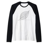 Mango Leaf Line Art Botanist Raglan Baseball Tee