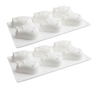 Mango Mold, Mango Mold 2-Pack, Food-Grade Platinum Silicone Fruit Shaped Molds for Mousse, Chocolate, Ice Cream, Fruit Shaped Molds