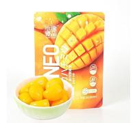 Mango peeling soft candy, delicious grape juice fudge, mixed fruit gummies, cute children's candy gift bag, Dim sum, ready to eat sweet snacks, Chinese food, sweets (Mango,1 pack)