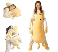 Mango Plush Hugging Pillow, Long Body Patting Pillow with Heating Patting Arms&Bluetooth Recording, Partner Plush Comfort Pillows for Side Sleepers (Tapping, M 37 * 10 * 12in)