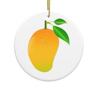 Mango Print Personalized Christmas Ceramic Ornaments,Christmas Tree Decorations,Souvenir,Fun Ornaments