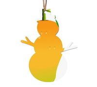 Mango Printed Snowman Shape Xmas Ornaments 1 Pcs, Christmas wooden pendant Hanging for Xmas Tree Home Indoor Outdoor Decor