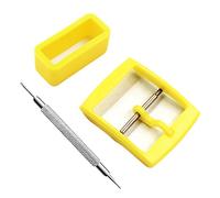ManGo Replacement Plastic Silicone Buckle Loop for Swatch Watch - Various Colours and Widths to Choose From, Yellow, 20mm Strap, Yellow, 20mm, Strap