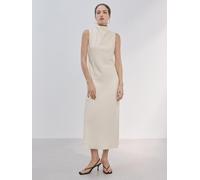Mango Scarf Detail Dress, Cream, Size M, Women Cream