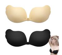 Mango Shape Sticky Bra for Women, Nude Strapless Backless Push-Up B Cup Bra | Soft breathable fabric offers a smooth feel, for weddings, low-cut dresses, backless outfits and daily wear