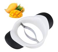 Mango Slicer,Mango Splitter, Peeler & Pit Remover Tool - Mango Cutter with Stainless Steel Microblades - Dishwasher-Safe Fruit Slicer (White)