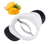 Mango Slicer,Mango Splitter, Peeler & Pit Remover Tool - Mango Cutter with Stainless Steel Microblades - Dishwasher-Safe Fruit Slicer (White)