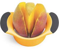 Mango Slicer,Peeler and Pit Remover Tool,Blade shape perfect to peel mango skin all,Mango Splitter,Fruit Slicer Cutter Pitter, Non-Slip Silicon Ergonomic Handles,BPA Free Plastic Body, Sturdy Design
