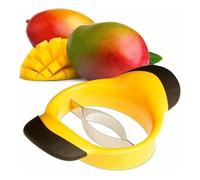 Mango Slicer Split and Core Mangoes Stainless Steel Knife Non Slip Handle Efficient Fruit Cutting Quick Pit Slice Kitchen Accessories Dishwasher Safe Professional Aid Easy to Use Make Desserts Cakes S