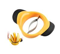 Mango Slicer Splitter Peeler Pit Remover Tool Indestructible Blade for Full Skin Peeling Non-Slip Handle, BPA-Free Fruit Divider for Mango Pineapple Peach Apples (Yellow,1PCS)