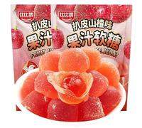 Mango Soft Candy Assorted Candy Chewing Candy Chinese Candy Fruit Flavor Candy Casual Snacks ,Hand peeled candy, wedding candy, juice candy, Milk sugar (Hawthorn flavor,10bag)
