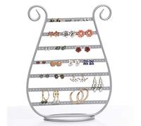 Mango Steam Harp Stud Earring Jewellery Organiser, Display Stand, Storage, Gift (Silver/Slim)