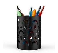 Mango Steam Metal Pen Holder, Stand for Desk - Pencil Cup Organizer for Office, Classroom, Home (Peacock, Black)