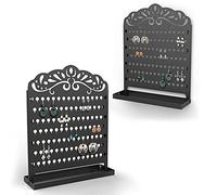 Mango Steam Slim Profile Wall-Mounted Jewelry & Earring Organizer (Peacock, Black)