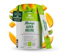 Mango Super Greens | Daily Gut Health, Energy, Digestion & Metabolic Support with Feiolix® | Clinically Formulated | Prebiotics, Probiotics & 15 Real Superfoods | 30 Sachets by Nature’s Horizon®