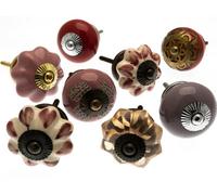 Mango Tree Cupboard Knobs Decorative Boho Shabby Chic Styles And Designs Ceramic Door And Drawer Handles Vintage Home Décor Set Of 8