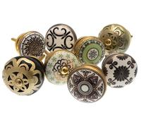 Mango Tree Vintage Cupboard Knob - Decorative Moroccan Style Drawer Pull and Ceramic Door Handle - Elegant Hardware