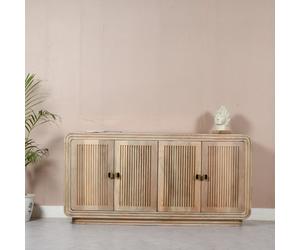 Mango Wood 4 Doors Large Sideboard - Hudson Carved