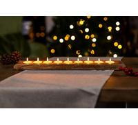 Mango Wood 9 Tealight Holder With Tealights