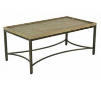 Mango Wood Coffee Table with Metal Base