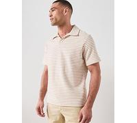 Mango Xavir Short Sleeve Polo Shirt, Beige, Size L, Men Beige