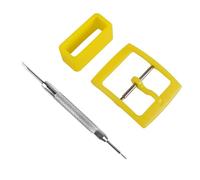 Mango Yellow 19mm Replacement Plastic Silicone Watch Loop Loop for Swatch Watch - Choice of Colours and Widths, Yellow, 19mm