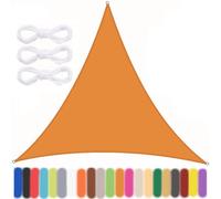 Mango Yellow Triangle Sun e Sail - 95% UV Protect Waterproof Outdoor Canopy for Garden Patio & Balcony - 6x6x6m with 3 Ties Ideal for Summer Outdoor Relaxat