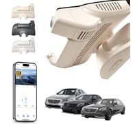 Mangoal 4K Dash Cam for Mercedes-Benz S-Class 2012-2021(Model A Beige) | S450 550 55e 560 600 & S63 S65 AMG & Maybach S560 S600 S650, Loop Recording, G-Sensor, App & WiFi, 64GB Card, GPS