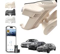 Mangoal Front 4k Rear 1080p Dash Cam for Mercedes-Benz S-Class 2012-2021 | (Model A Beige), S450 550 55e 560 600 & S63 S65 AMG & Maybach S560 S600 S650 , App & WiFi, 128GB Card, GPS