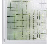 Mangobox Frosted Window Film,Non Adhesive Static Cling Decorative Window Covering, Easy Removable Privacy Window Film for Home Office Security UV Sun Blocking Star Cross Pattern (35.4x118 inches)
