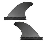 Mangobuy Future Surfboard Fin Set Black and Green Color Surfboard Fin Set of 2 Fins with Futures base GL Fin Longboard (Black, 1/2 inch)