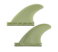 Mangobuy Future Surfboard Fin Set Black and Green Color Surfboard Fin Set of 2 Fins with Futures base GL Fin Longboard (Green, 1/2 inch)