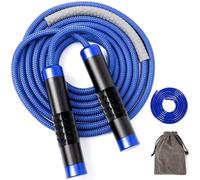 Mangodan 1LB Weighted Jump Ropes for fitness Women Men, Tangle-Free Ball Bearing Rapid Speed Skipping Jump Rope with Adjustable 9mm Cotton & PVC Cord, Aluminum Handles for MMA, Boxing, CrossFit,