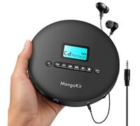 MangoKit CD-X Portable Personal CD Player, Bluetooth Out 5.3, MP3 Playback, Headphones-Personal CD Player with Anti-Skip, Rechargeable Battery-Compact Disc Player for Travel, Home, Language Learning