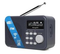 MangoKit MD2 Plus Portable DAB/DAB+/FM Digital Radio - Bluetooth Streaming, 40 Presets, Larger LCD Display, Mains or Battery Powered, Headphone Jack, Compact Bedside or Kitchen Radio