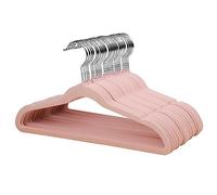 MangoKit Pink Kids Velvet Hangers Felt Children's Coat Hangers 32 Pack | Ultra-Thin Space Saving Toddler Clothes Hangers with 360° Swivel Hook for Closet, Non-Slip Teen Coat Hangers