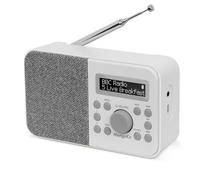 MangoKit PR2S DAB Radios Portable,DAB+ Digital Radios Mains and Battery, FM Kitchen Radio,DAB Radio with Bluetooth, Display, Alarm&Clock&Snooze Timer,40 Preset Stations,Headphones - Stone Grey