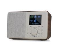 MangoKit SR10 Bluetooth Internet Radio WIFI, Podcast Player, DAB+/DAB Radio with Bluetooth, FM Radio,Kitchen Radio Mains Powered, Color Display, Clock & Dual Alarms, 40 Presets,APP Control-Walnut