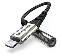 Mangotek iPhone Headphone Adapter,Apple MFI Certified Lightning to 3.5 mm Headphone Jack Adapter, Apple Dongle for iPhone iPhone 14/13/12/11/11 Pro/Pro Max/SE/X/XR/XS/8/7/iPad/iPod(Silver,1 Pack)