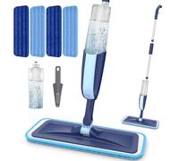 MANGOTIME Spray Mops for Cleaning Floors - Dry Wet Microfiber Floor Mop with 4 Reusable Washable Pads & 1 Refillable Bottle for Hardwood Laminate Vinyl Tile Ceramic Floors Cleaning