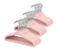 ManGotree 11" Baby Velvet Hangers, Non-Slip Kids Coat Hangers with 360° Swivel Hook, Ultra-Thin Felt Children's Hanger for Infant & Toddler Clothes, 66 Pack (Light Pink)