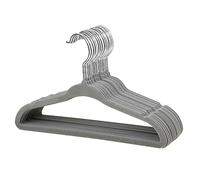 ManGotree 11" Baby Velvet Hangers Non-Slip Kids Hangers 15 Pack Grey | Ultra-Thin Infant Coat Hangers for Nursery Space Saving Felt Toddler Hangers with 360° Swivel Hook for Children's Clothes