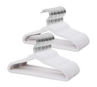 ManGotree 14 Inch Kids Velvet Hangers Felt Children's Hangers 66 Pack White | Ultra-Thin Space Saving Toddler Clothes Hangers with 360° Swivel Hook for Closet, Non-Slip Teen Hangers for Youth's Clothes