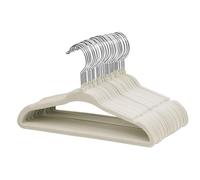 ManGotree Baby Velvet Clothes Hangers, Kids Toddler Children's Hangers for Clothes Space Saving Non-Slip (30 Pack, Beige)