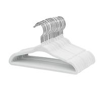 ManGotree Baby Velvet Clothes Hangers, Kids Toddler Children's Hangers for Clothes Space Saving Non-Slip (30 Pack, White)