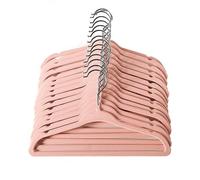 ManGotree Baby Velvet Hangers, Infant and Toddler Hangers, Non-Slip Children Hangers, Ultra-Slim Space Saving Kids Hangers, Sturdy Clothes Hangers 15 Pack (Light Pink)