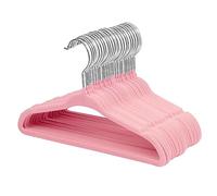 ManGotree Baby Velvet Hangers, Infant and Toddler Hangers, Non-Slip Children Hangers, Ultra-Slim Space Saving Kids Hangers, Sturdy Clothes Hangers (30 Pack, Pink)